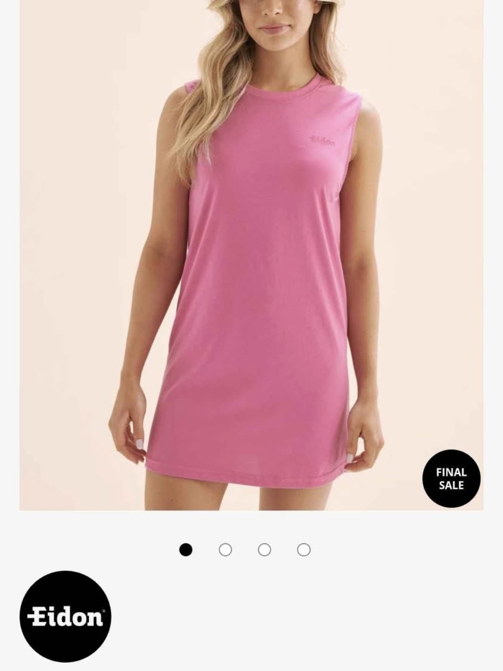 Eidon Pink Sleeveless Swim Coverup Dress